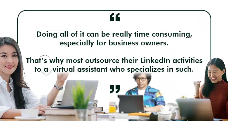 5 Simple LinkedIn Strategies That Generate Leads, virtual assistant - quote 2