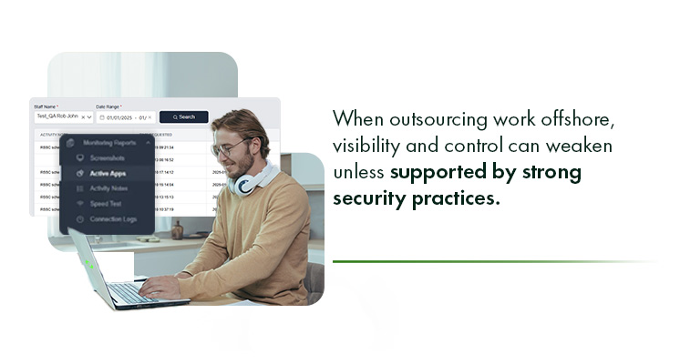 A remote professional satisfied with strong Data Privacy and Security practices.