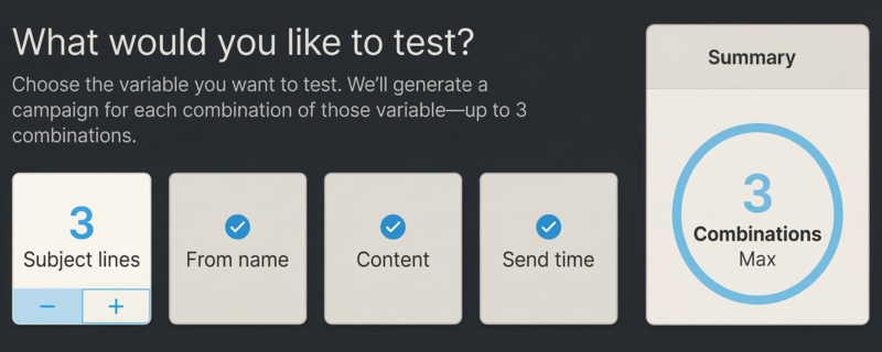 What does a marketing automation specialist do in running email a/b tests.