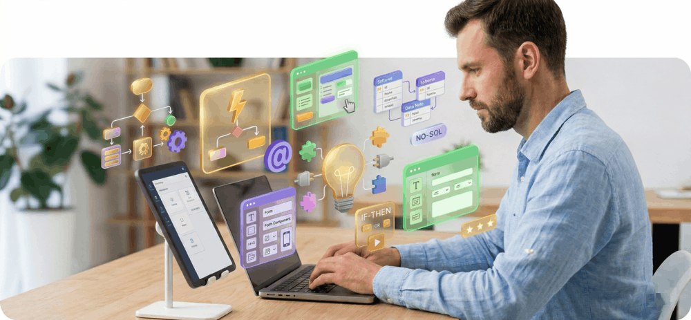 A business owner who's been helped by a no code developer or vibe coder.